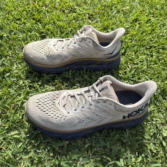 Hoka One One Clifton 7 Men Sz 11.5 Shoes Almond Milk 1110508 TVID Sneakers READ - Picture 6 of 11